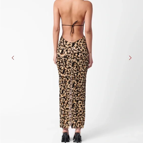 Poster girl Leopard Print Halter Maxi Dress - Picture 6 of 6